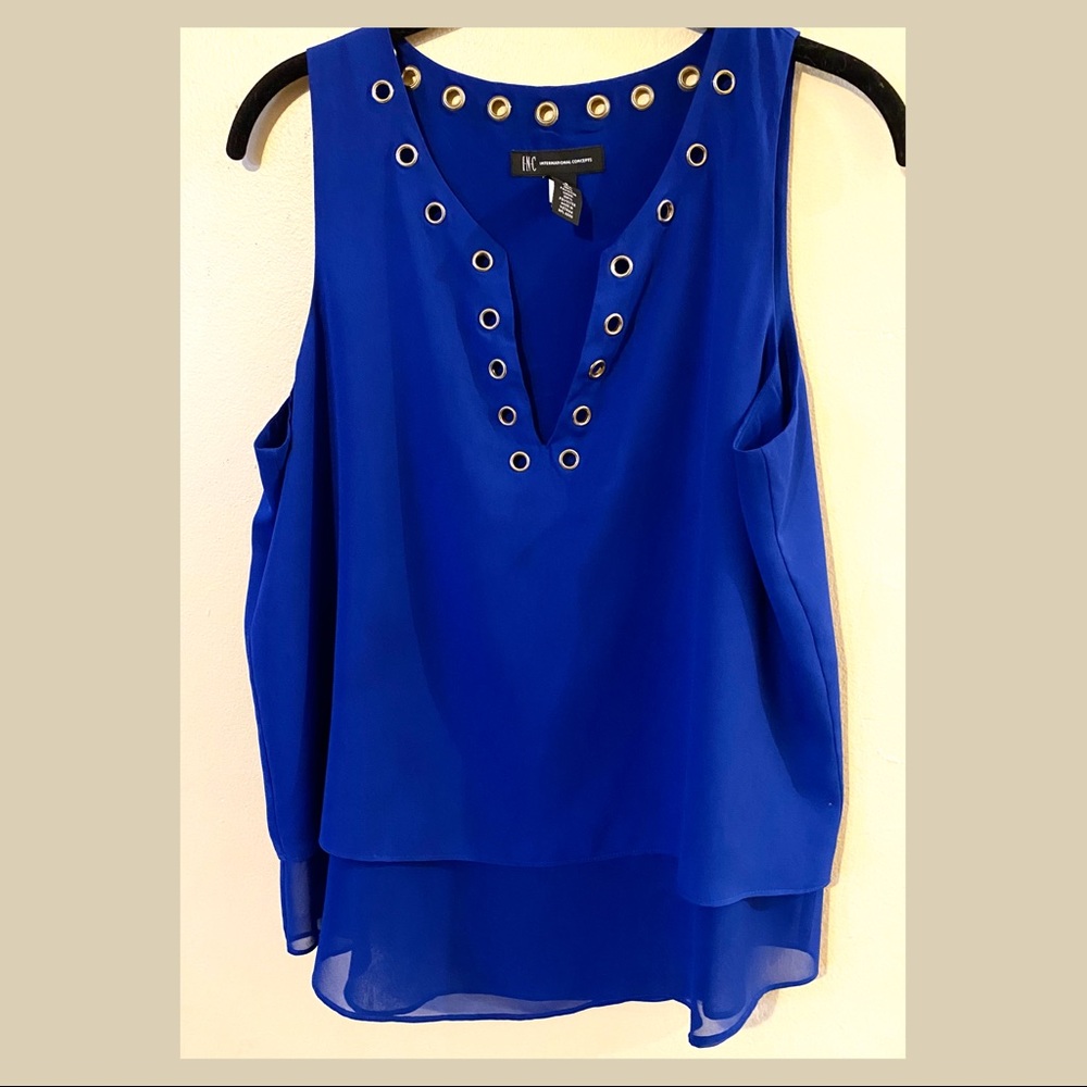 INC Sleeveless V-Neck Top